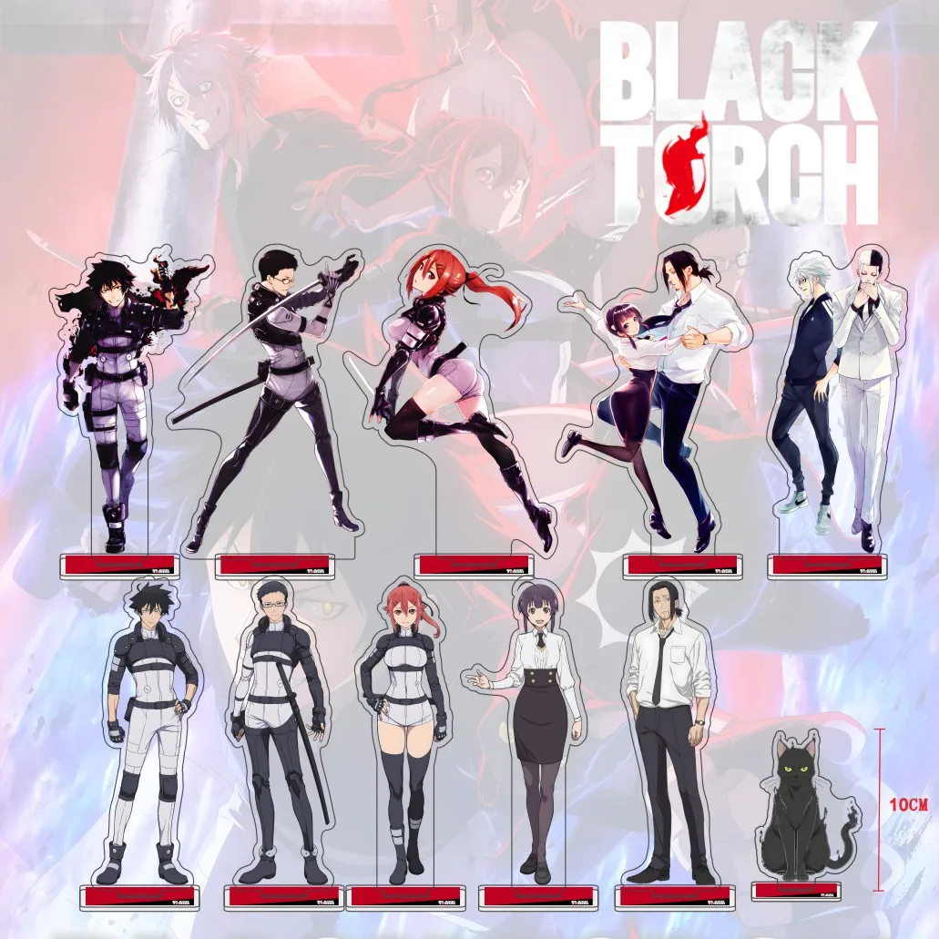 Anime BLACK TORCH 15cm Acrylic Figure Jiro Ichika Rago Standing Model Desktop Decoration Fan Gift Keychain