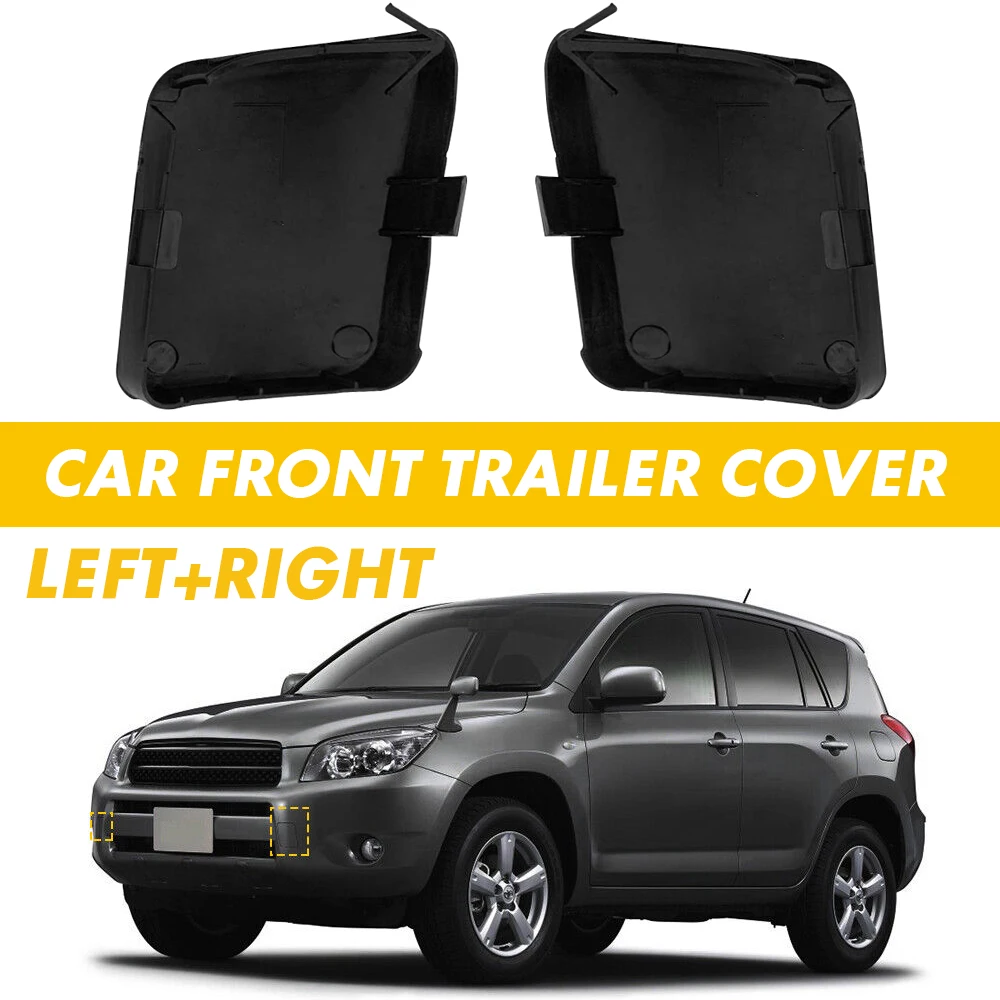 2PCS For Toyota RAV4 2006 2007 2008 Car Bumper Tow Hook Cover Cap Front Left + Right Car Accessories 53285-42930 53286-42931