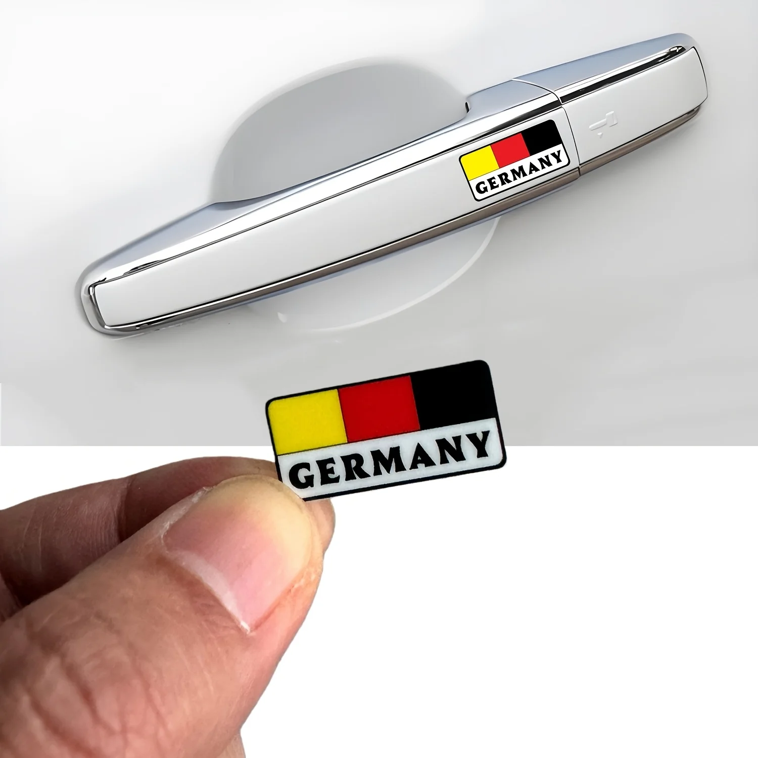 

4PCS/SET Germany Flag Letter Waterproof Vinyl Sticker Assorted Sizes For Car Motorcycle Helmet Laptop Decor