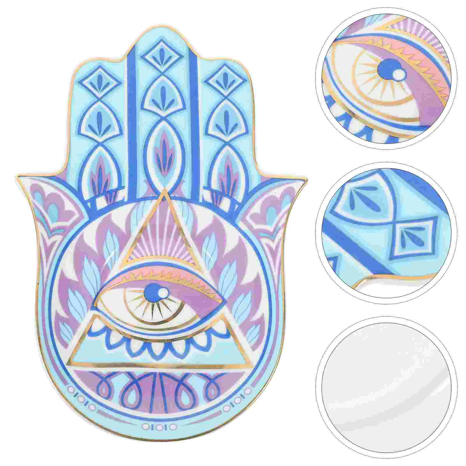 Desktop Jewelry Display Tray Devil's Eye Jewelry Plate Desktop Storage Dish Evil Eye Jewelry dish Evil Eye Ring dish