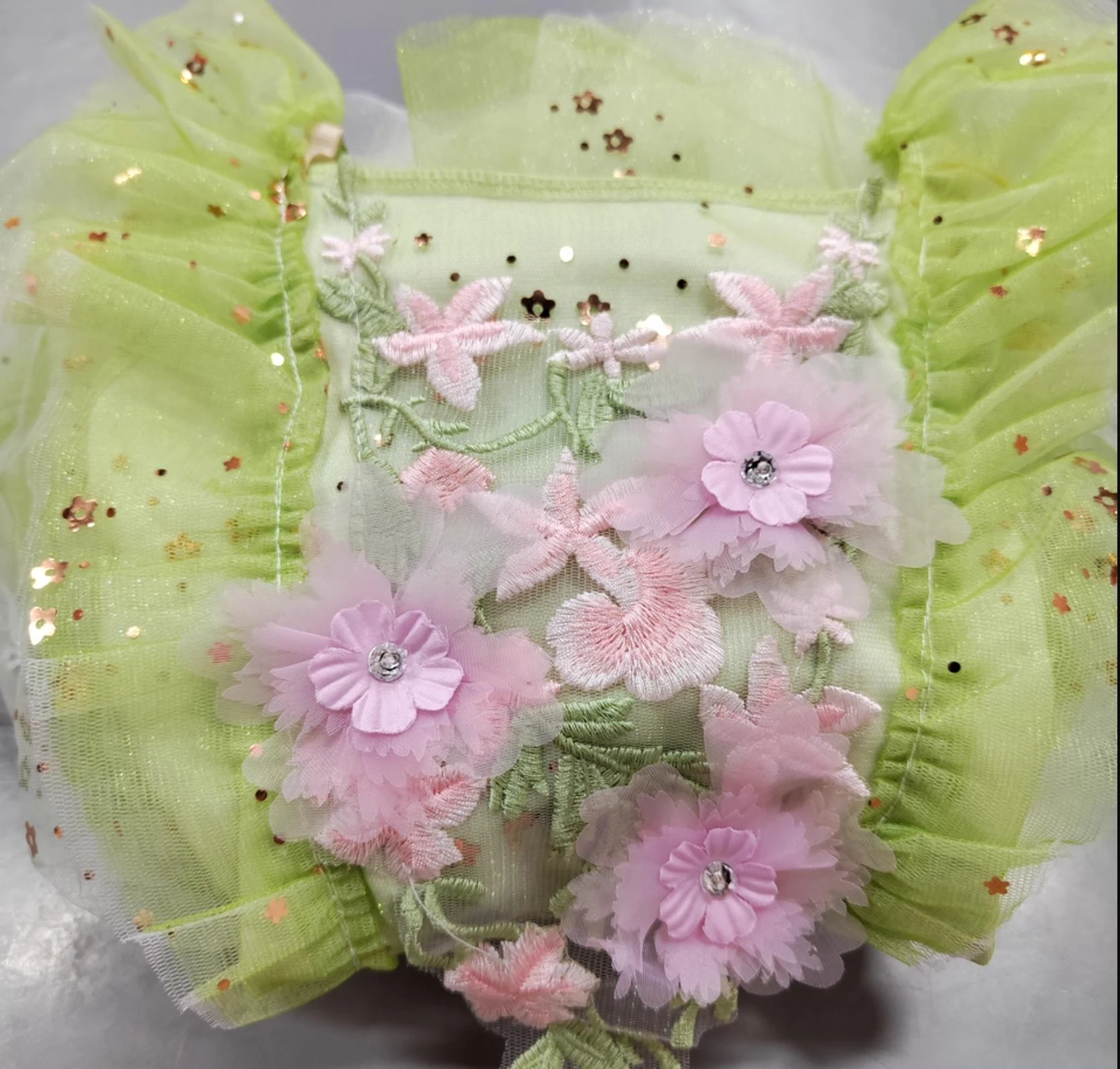 Ballet Dress Girl Kids Children Princess Performance Kindergarten Dance Clothes Green Modern Dance Costumes Party Dress