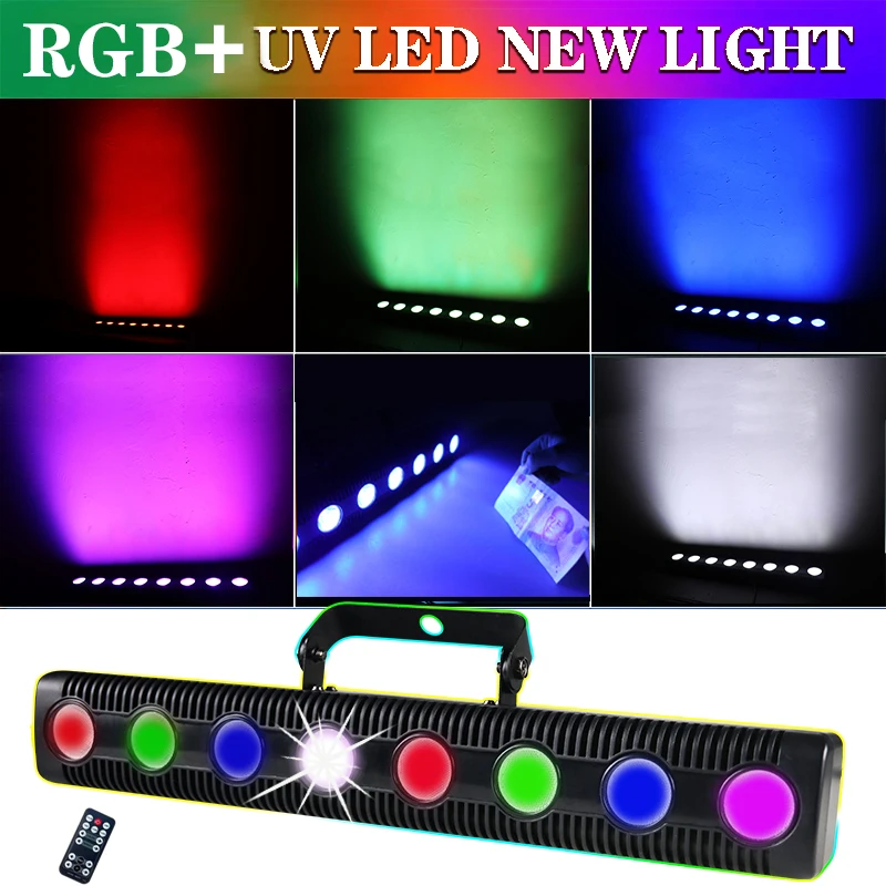 8X12W UV Sound party Lights Music Strobe LED Par Light DJ Disco Lights RGBW UV DMX512 Wash Lamp Stage DJ Equipment Wedding Xmas