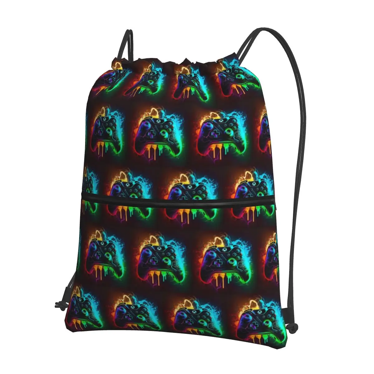 

Game Console Printed Pattern Backpacks Fashion Drawstring Bags Sundries Bag Book Bags for Travel School