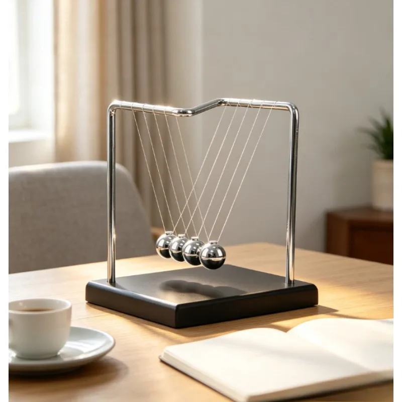 Newton's Cradle Balance Balls Metal Desk Toy Office Home Decor Stress Relief Pendulum Physics Science Modern Educational Gift