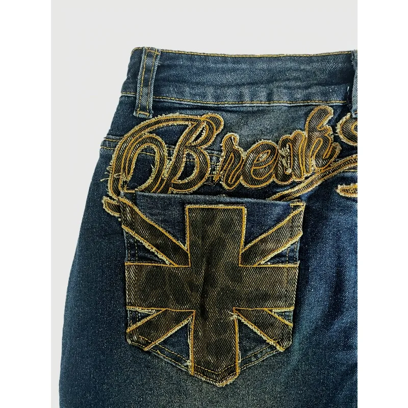 Summer Denim Retro Short Skirt for Women High Wiast Sexy Tight Bag Hip Skirts Lady Slim Fit Y2K Female Short Print Jeans Skirts - view 5