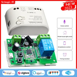 Scimagic-RC Tuya ZigBee 3.0 Smart Switch Module 1Way 10A DIY Smart Home Light Breaker Works with Alexa Google Home