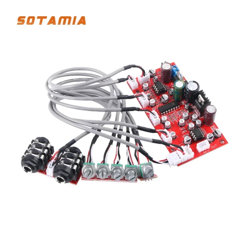 SOTAMIA CD2399 Microphone Amplifier Audio Board NE5532 Op Amp with Pre-amplifier DIY Home Music Dynamic Coil Electret Microphone