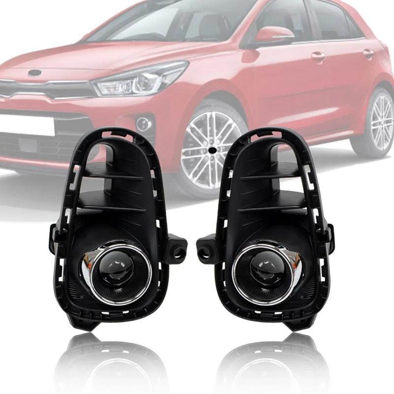 Car Fog Lights Fog Lamps Assembly Replacement Clear Lens 12V 55W For KIA RIO 2017-2020