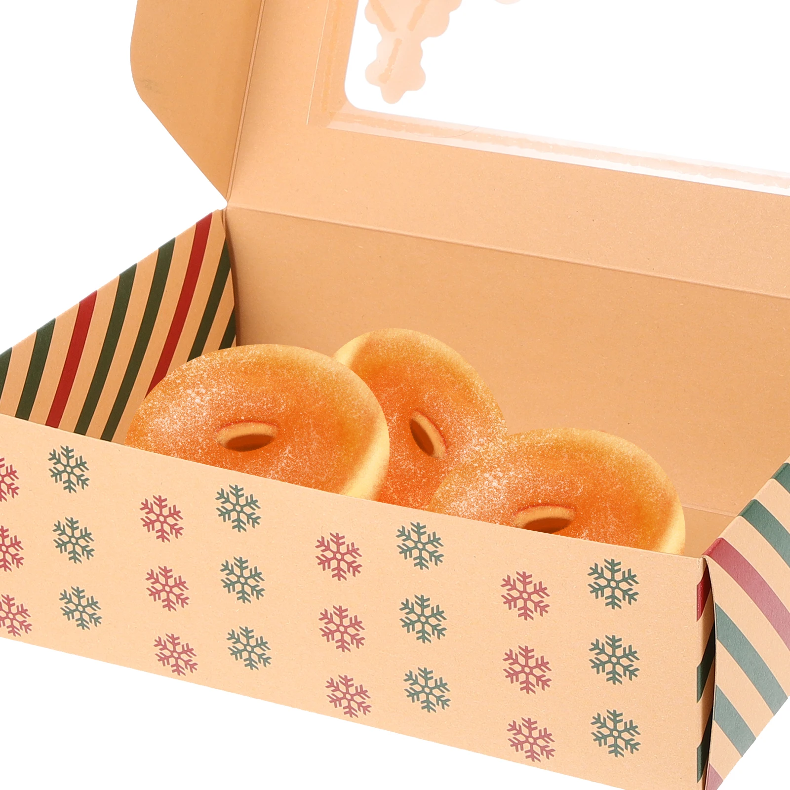 

5Pcs Christmas Snowman Bakery Paper Cookie Gift Boxes Clear Window Candy Packaging Party Decorations Bakery Box