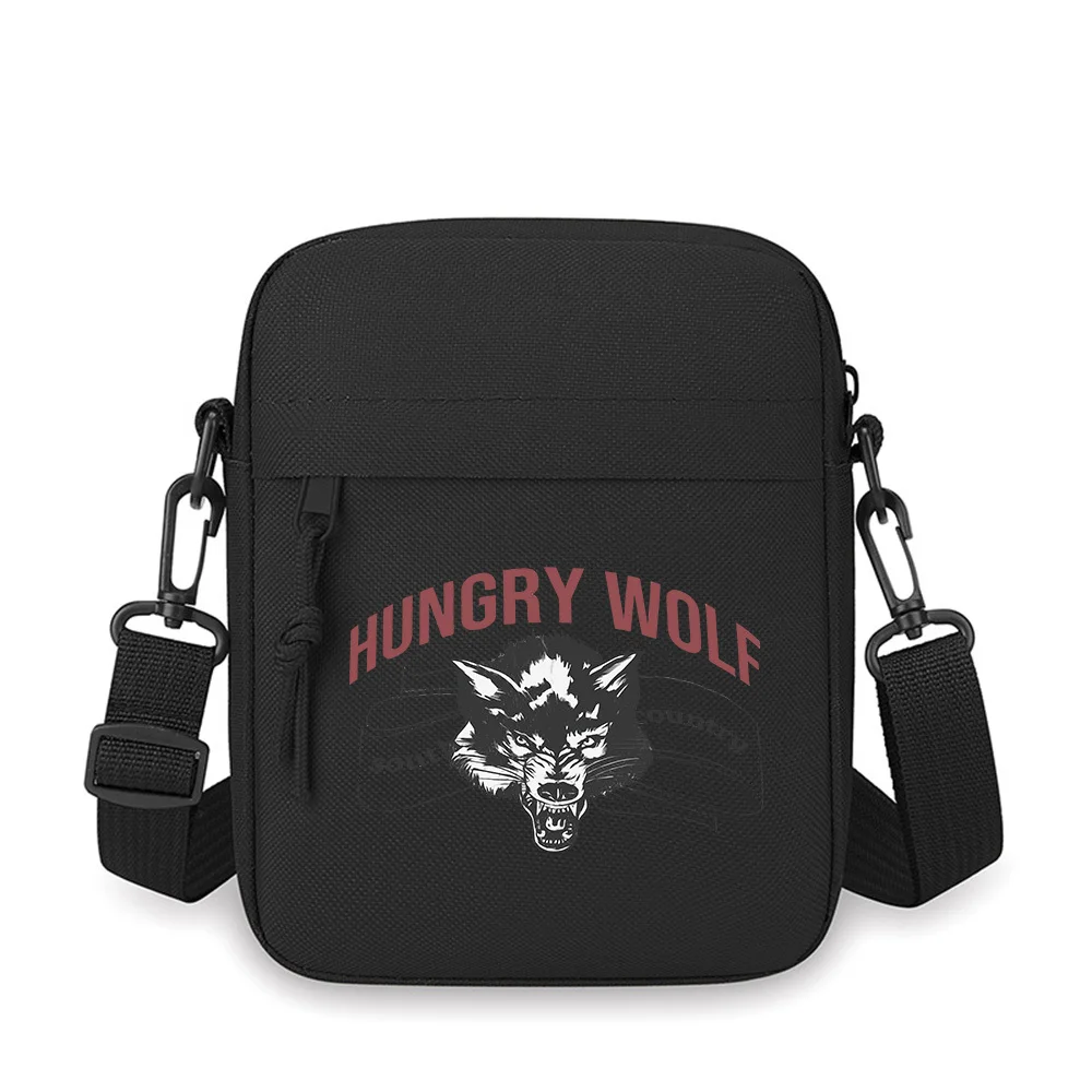 

Wolf head text design country south Men Crossbody Bag Single Shoulder Women Cartoon Anime Film Printing Design Unisex