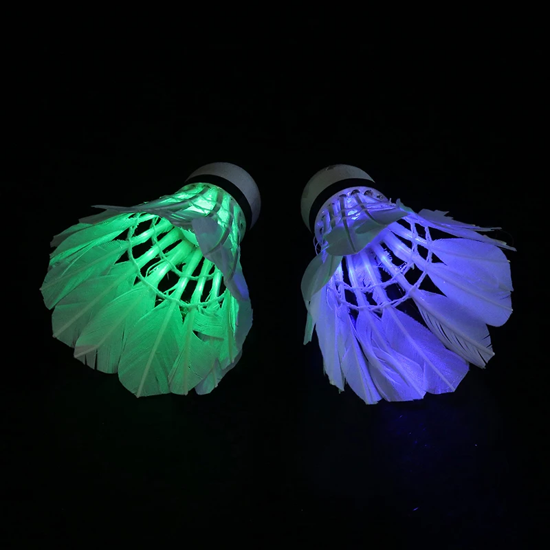 2024 1PC Lighting Badminton Dark Night Colorful LED Lighting Sport Badminton Light Spot Shuttle Cock Accessories Shuttlecock