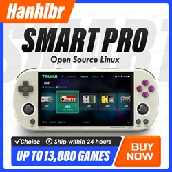 Trimui Smart Pro 휴대용 게임 콘솔 4.96''IPS 스크린 Linux 시스템 조이스틱 RGB 조명 Smartpro 레트로 비디오 게임 어린이 선물