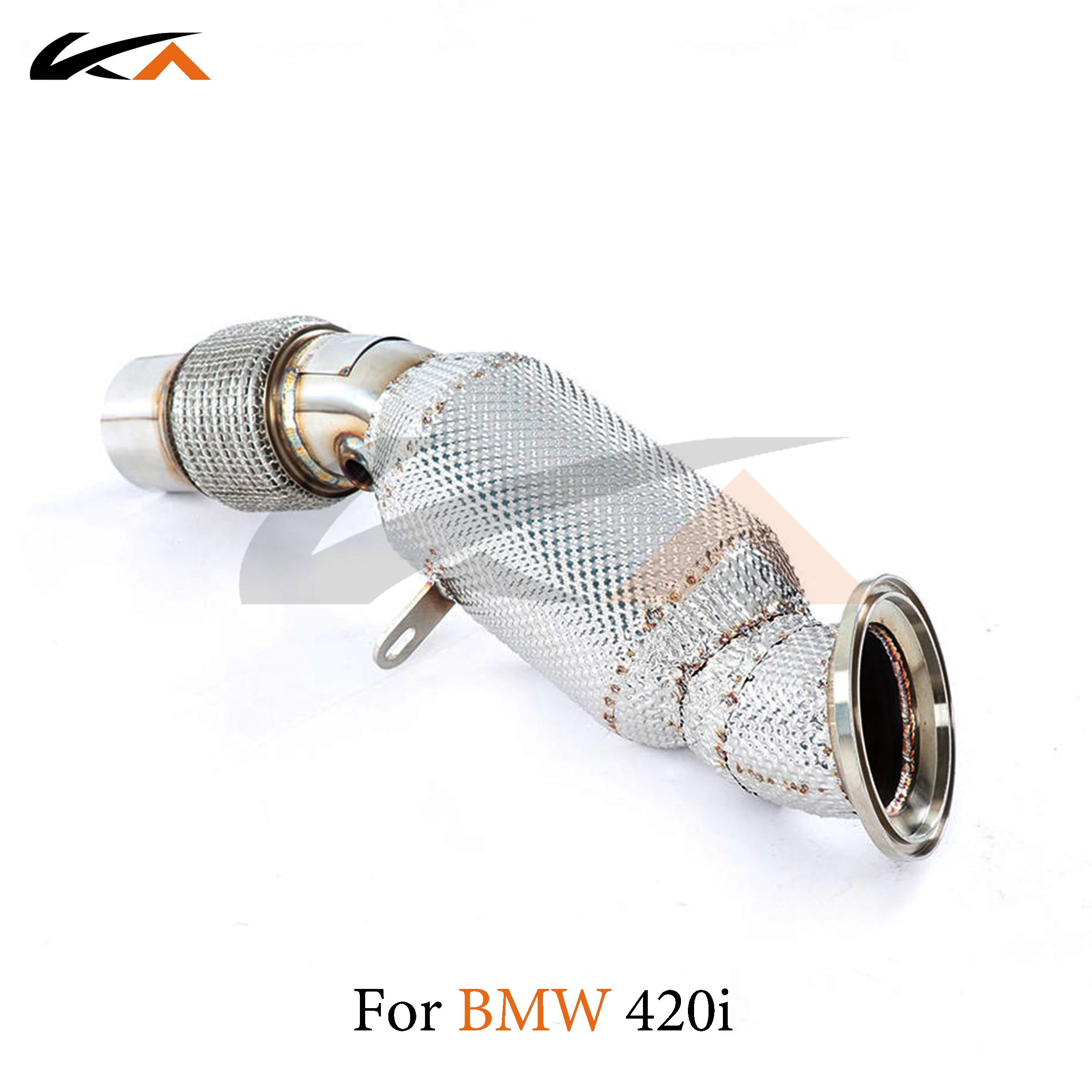 KA Tuning exhaust system header stainless downpipe for BMW 420i axle pipe performance catalysis heat shield