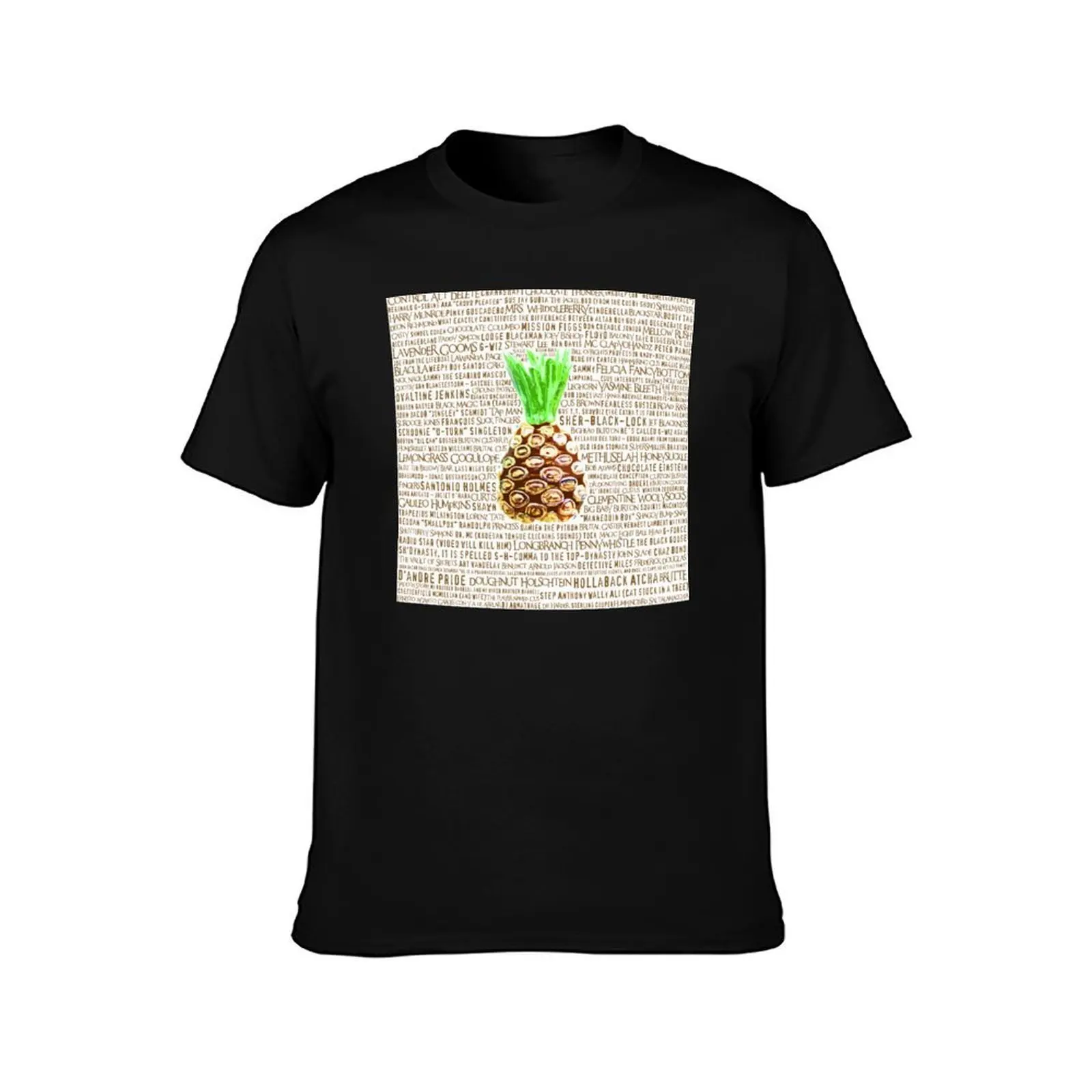 Psych Burton Guster Nicknames - Television Show Pineapple Room Decorative TV Pop Culture Humor Lime Neon Brown T-Shirt