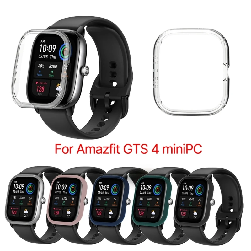 กันกระแทกสำหรับ Amaz-Fit GTS 4 Mini Protector แท่งกันชน Ultra-Thin รอยขีดข่วนทน PC-ที่อยู่อาศัย