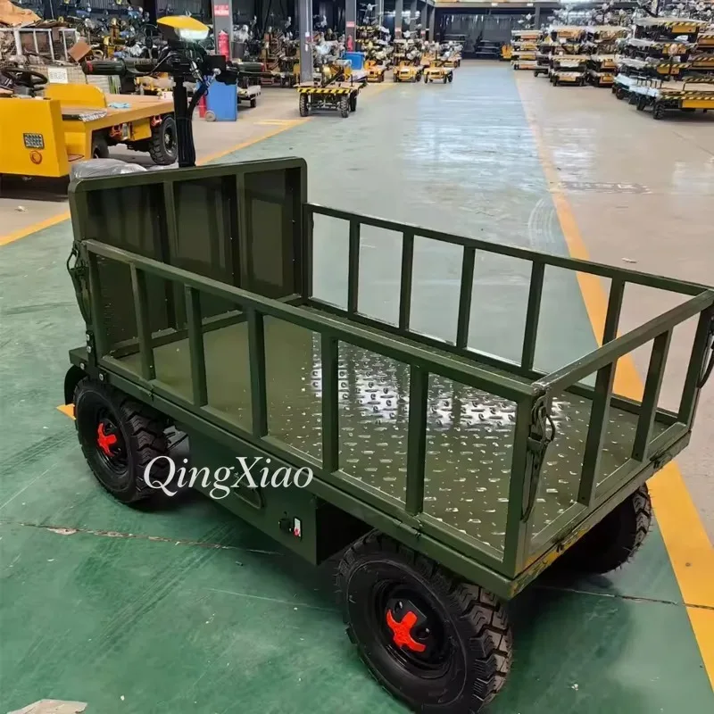 Multifunctional Detachable Four Wheels Cast Iron Platform Hand Cart Ideal For Warehouse Transport Daily Warehouse Handling Tasks