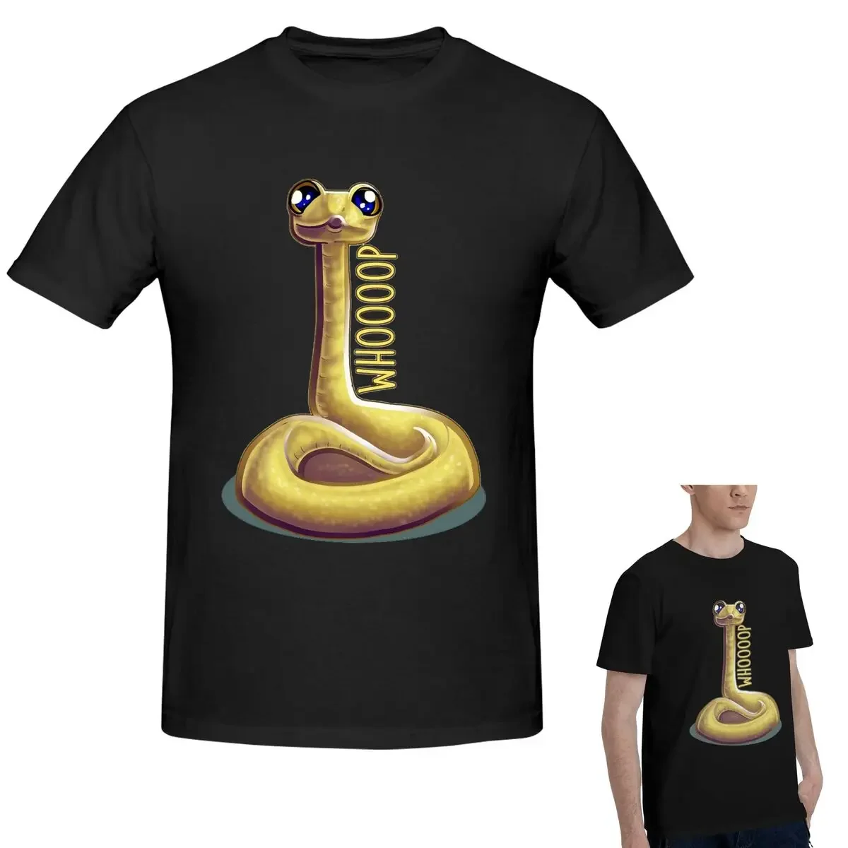 

100% Cotton Whooping Snake T-Shirt Men's Classic Oversized T Shirt Men O-Neck Summer Shirts Tops S-6XL