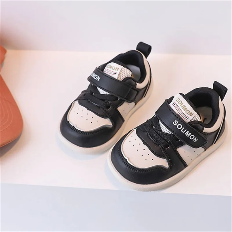 2024 New Spring Baby Shoes Leather Children Casual Shoes Soft Sole Flats Outdoor Tennis Fashion Toddler Gilrs Boys Sneaker 15-25