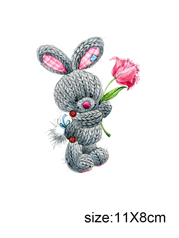 LETOP stiker bungkus cangkir Uvdtf Beruang Musik dan kelinci 1 buah stiker Transfer bungkus cangkir Uv Dtf bungkus 16 Oz untuk kaca