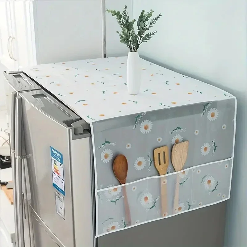 Refrigerator Washing Machine Cover Cloth Dust Proof Oil Proof Household Storage Refrigerator Cover Towel