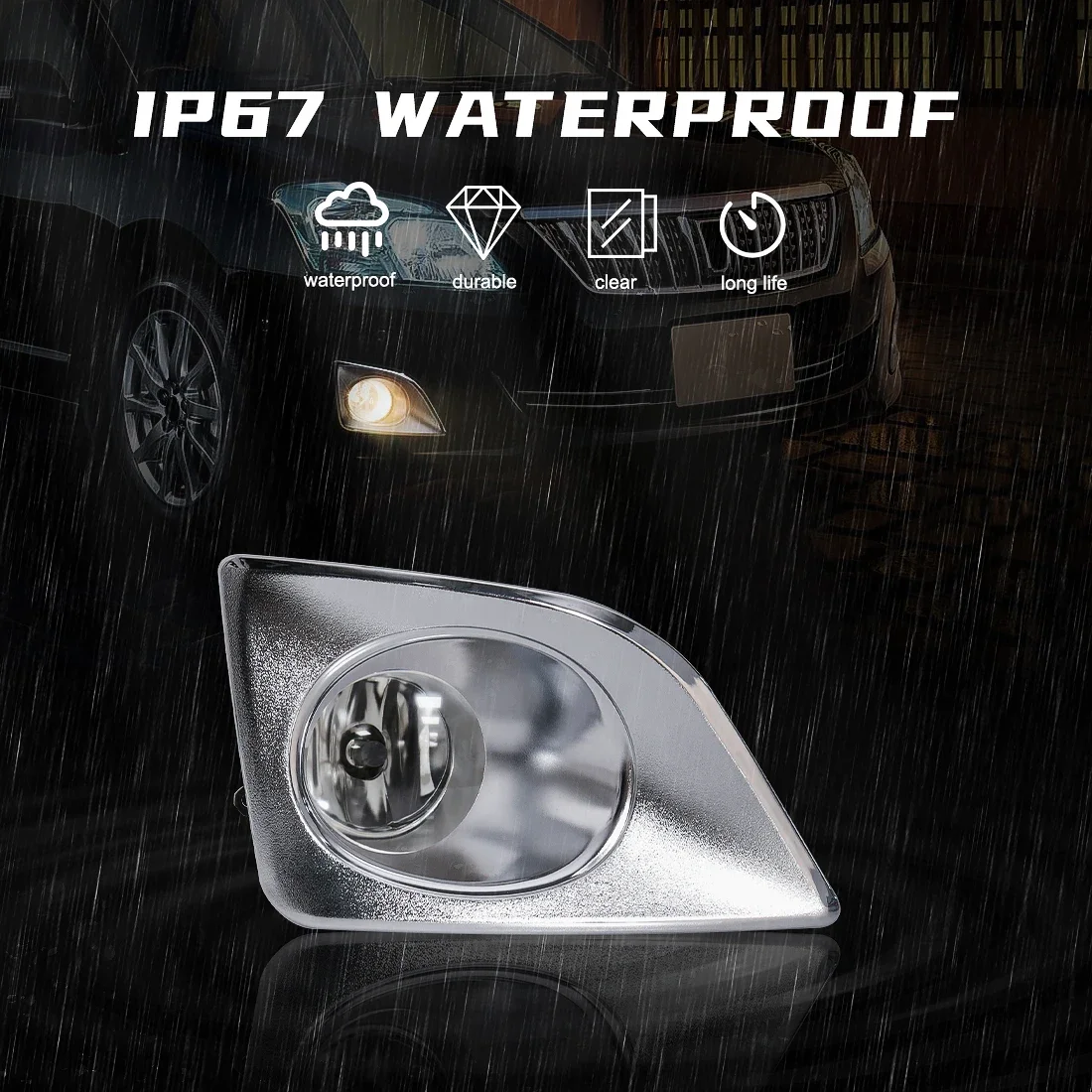 Car Front Bumper Fog Lamp Assembly For Toyota Premio 2010 2011 2012 2013 2014 2015 2016 2017 Halogen Daytime Running Lights DRL