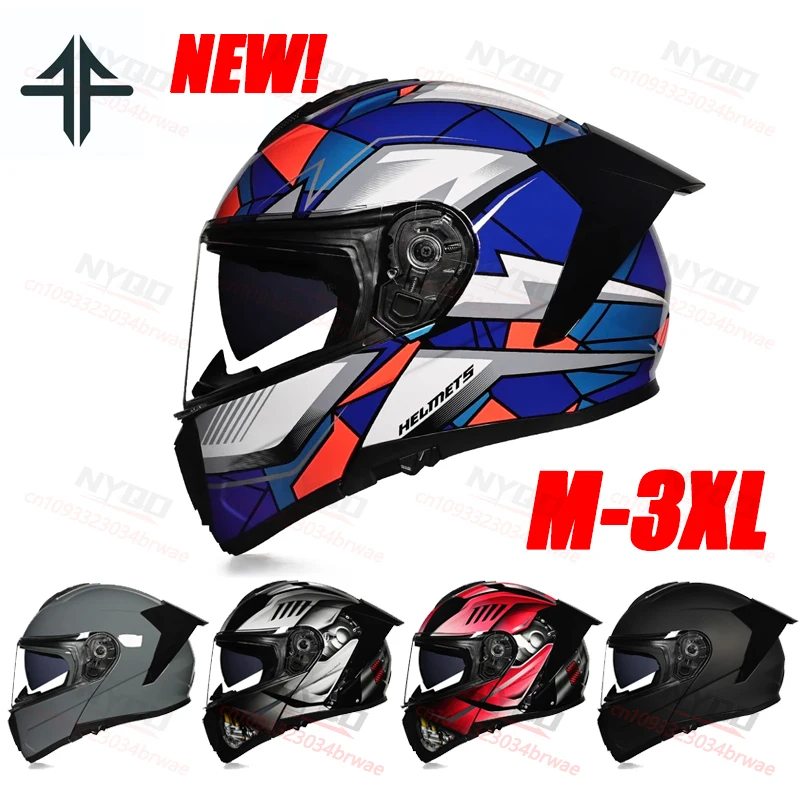 

Мотошлем ORZ с полной защитой лица, двойным визором, большим спойлером, для мотокросса и внедорожных гонок, безопасный шлем для мотоцикла (Casco Moto Capacete)