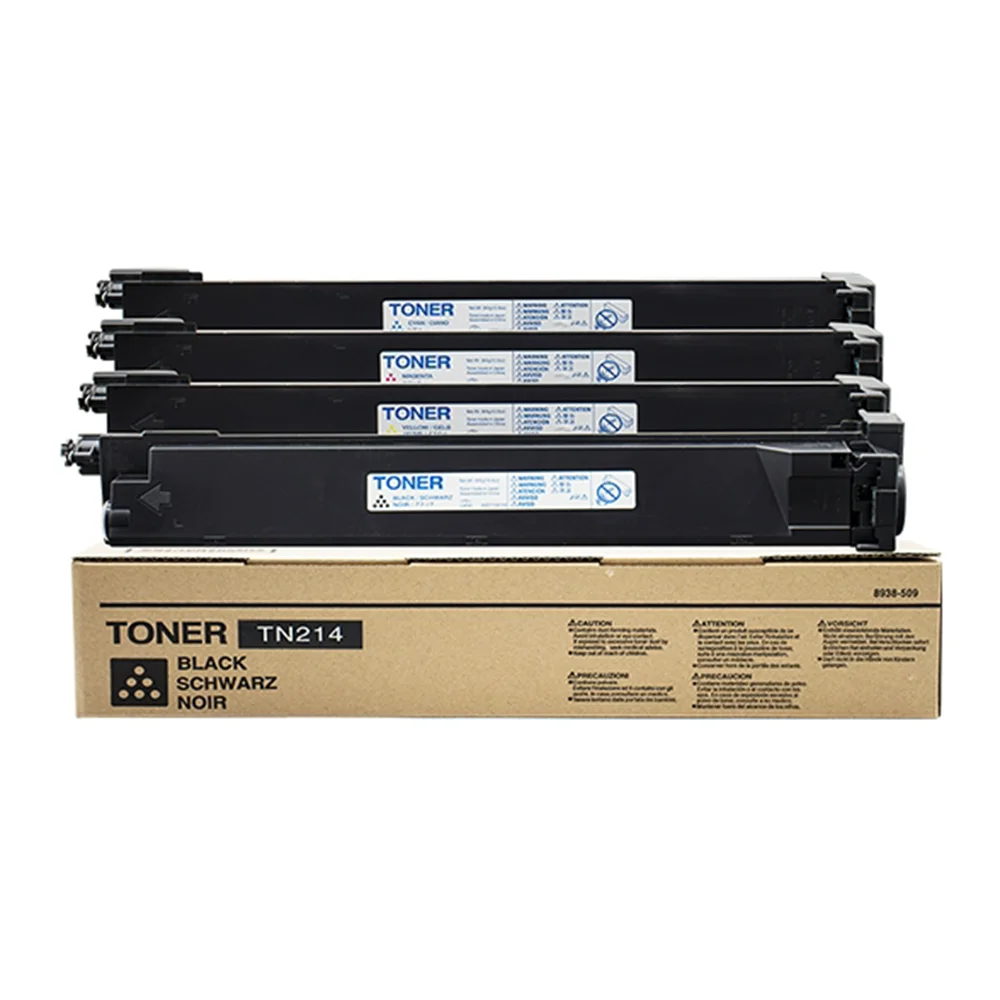 Cartucho de tóner TN214 de alta calidad para Konica Minolta Bizhub C200 C200e C203 C253 C353 C213 negro 460g Color 360g 28000 páginas