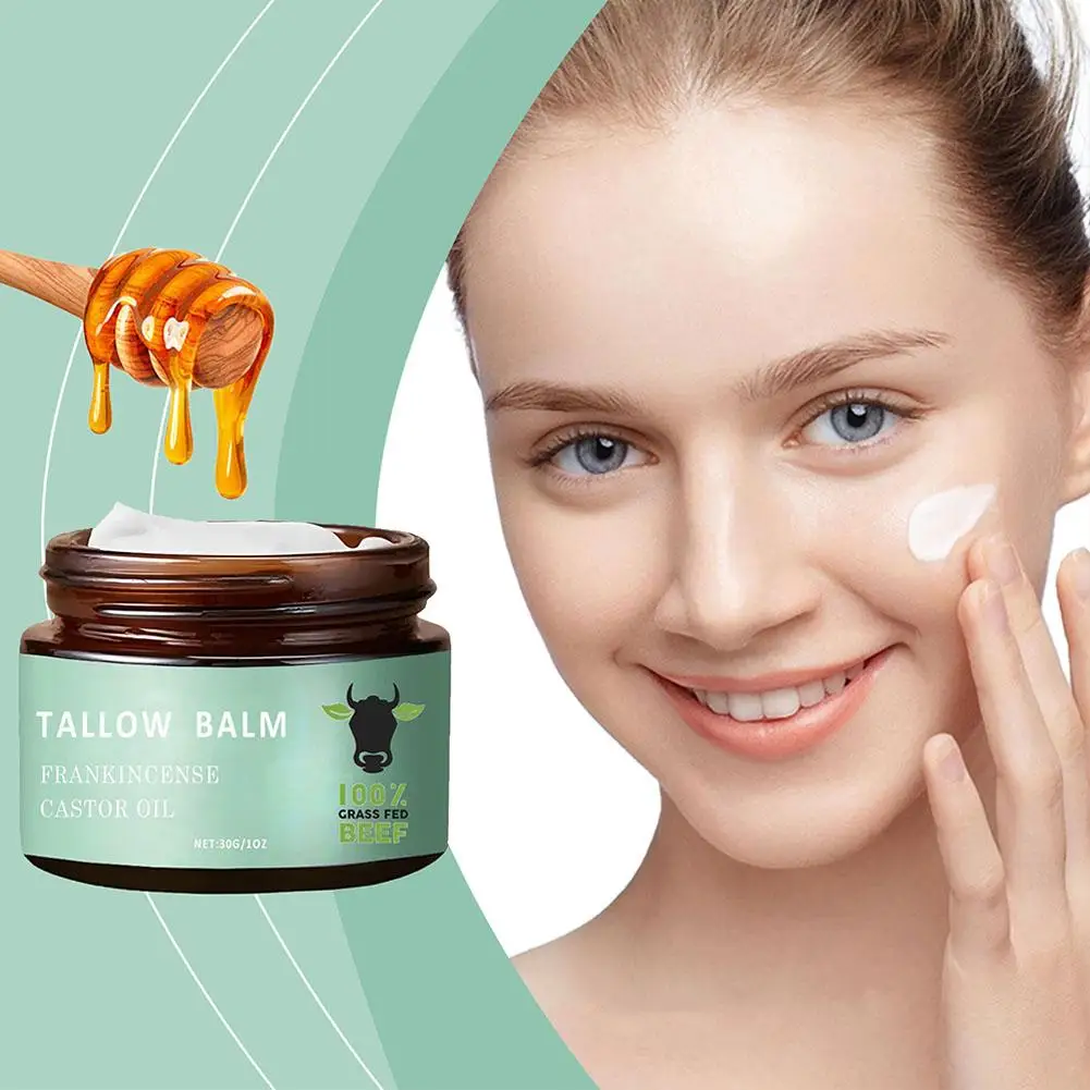 

Beef Tallow Paste Deeply Moisturizer Brightening Wrinkle Skin Tallow Remover Honey Wild Fed Care Face Grass Body Cream P7Q2
