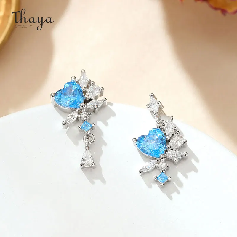 

Thaya S925 Sterling Silver Women Earring Elf's Wings Crystal Earring Dangle for Women Luxury Party Fine Jewelry Birthday Gifts