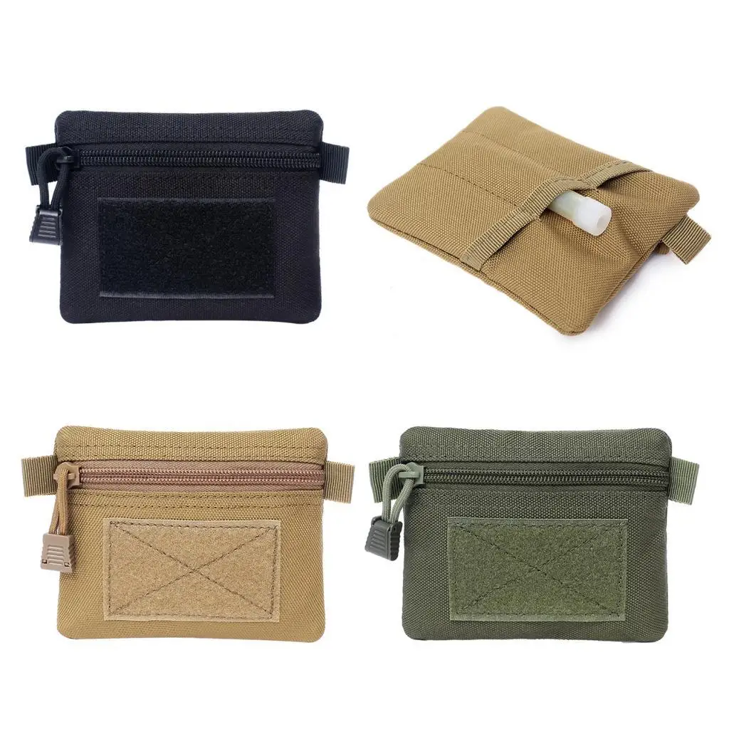 Wallet Nylon Small Pouch Utility Money Holder Outdoor Gadget Bag for Hiking Travel Daily Use