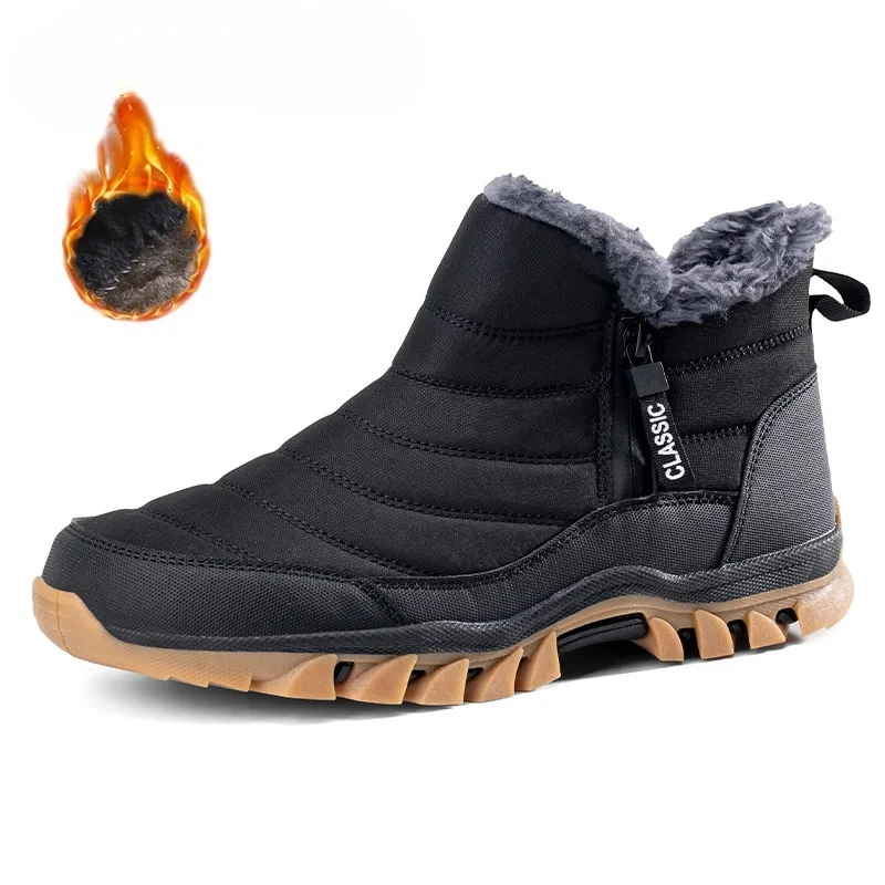 

Men's Shoes Winter Comfortable Snow Boots Super Warm Hiking Boots Shoes for Men Plush Boots Outdoor Sneakers Non-slip Ankle Boot