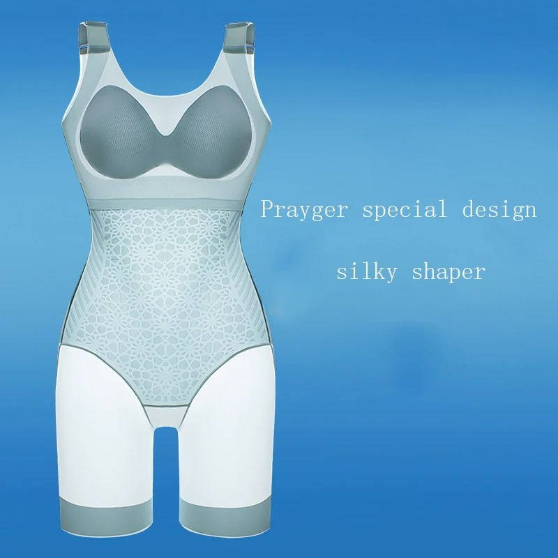 Prayger New Shaper 5D Sexy Corset Removable Padded Bodysuits Open Butt Underwear Slimming Waist Silky Lingeries