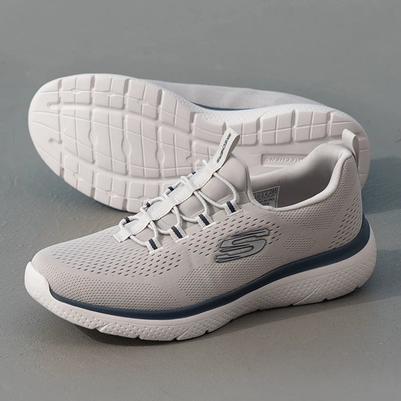 Skechers Men's Sports Shoes, Trendy, Fashionable, Lightweight, Wear-Resistant, Thick-Soled, Comfortable Outdoor Casual Shoes 8790439-Gry