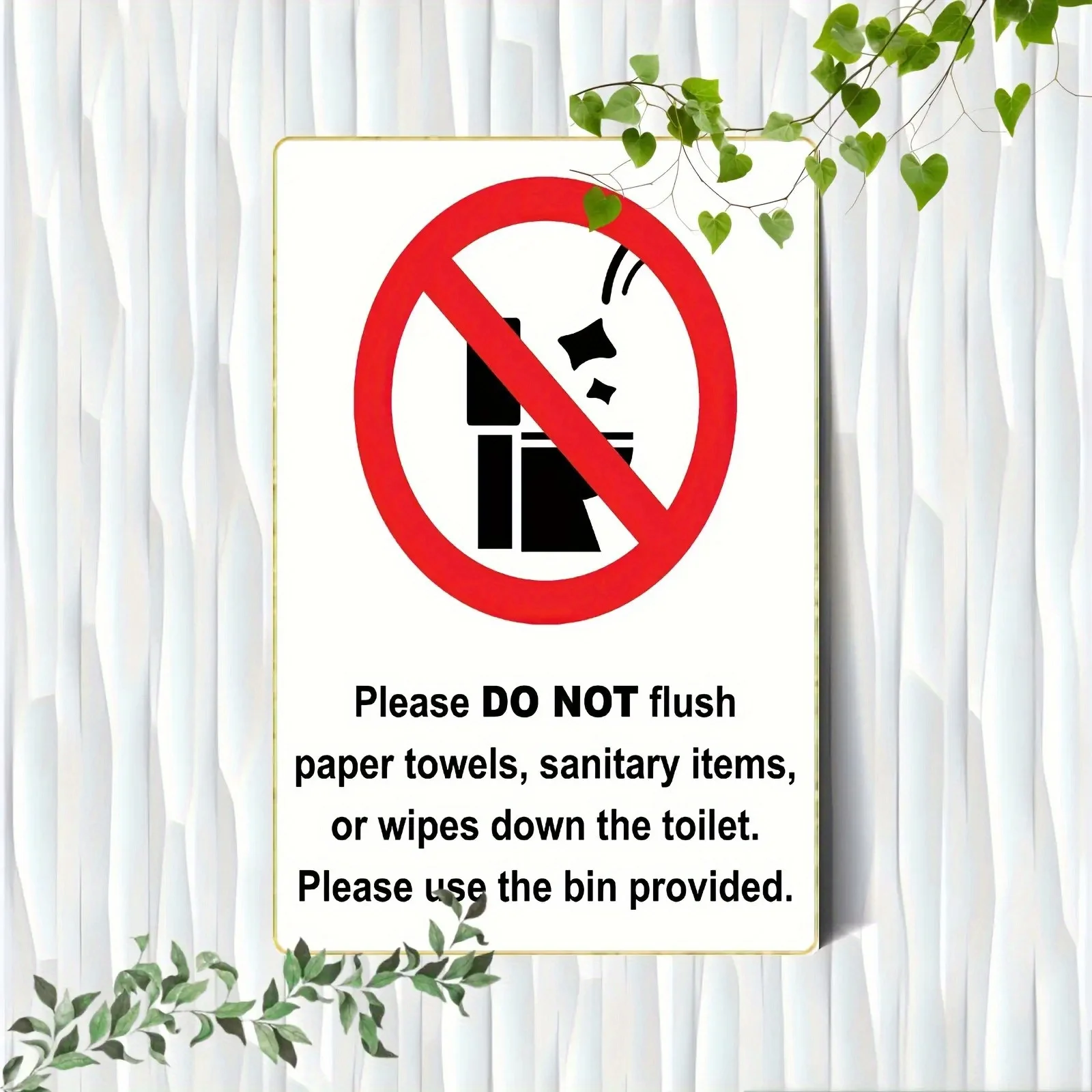 2D Flat, Metal Wall Decor Plaque - 