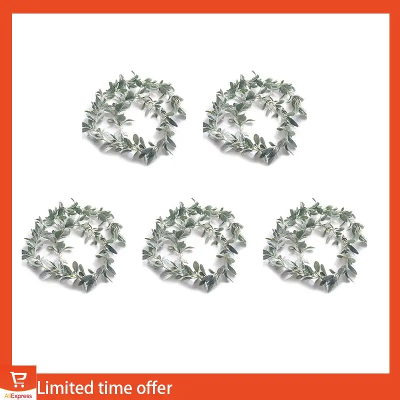 

Fresh 5Pcs 6.7 Ft Lambs Ear Garland Artificial - Succulent Garland - Fall Eucalyptus Garland - Leaf Mantle Garland
