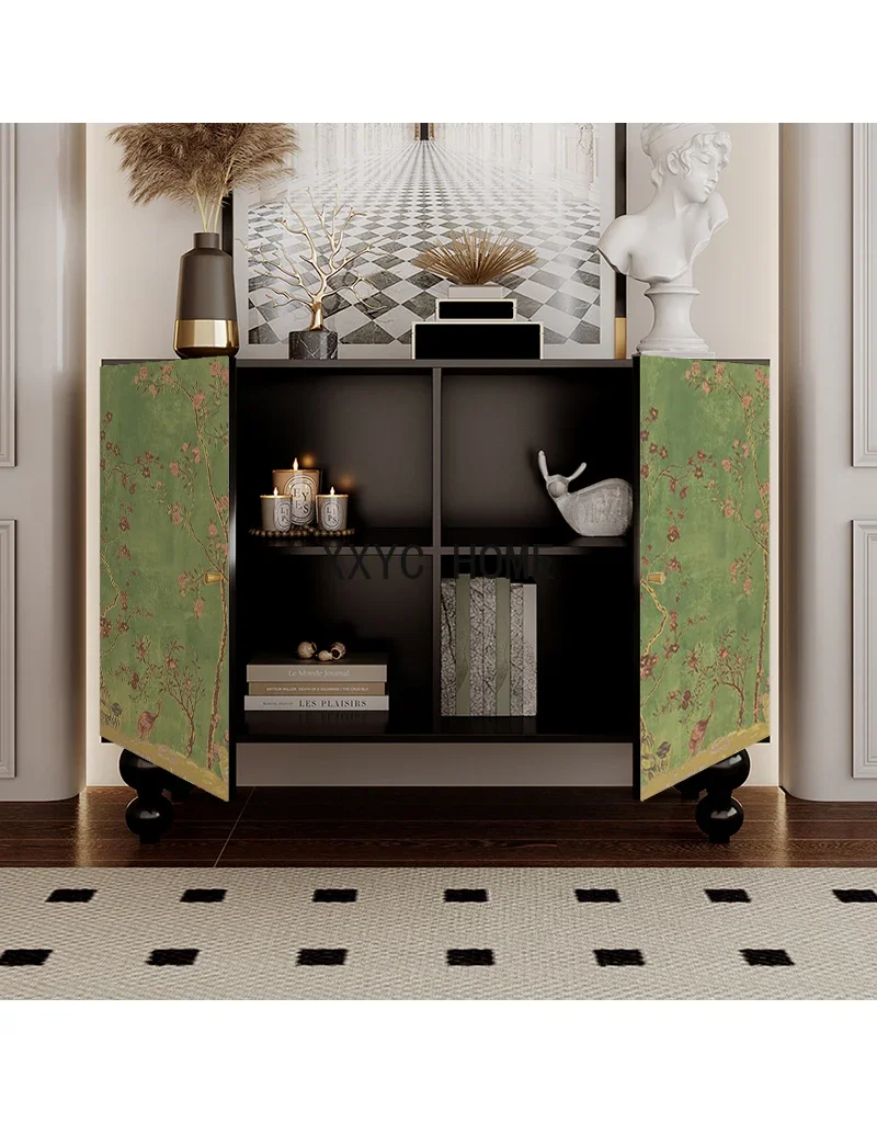 French Style Living Room Home Solid Wood Entrance Cabinet Decorative Sideboard Cabinet Creative Storage Cabinet image 5