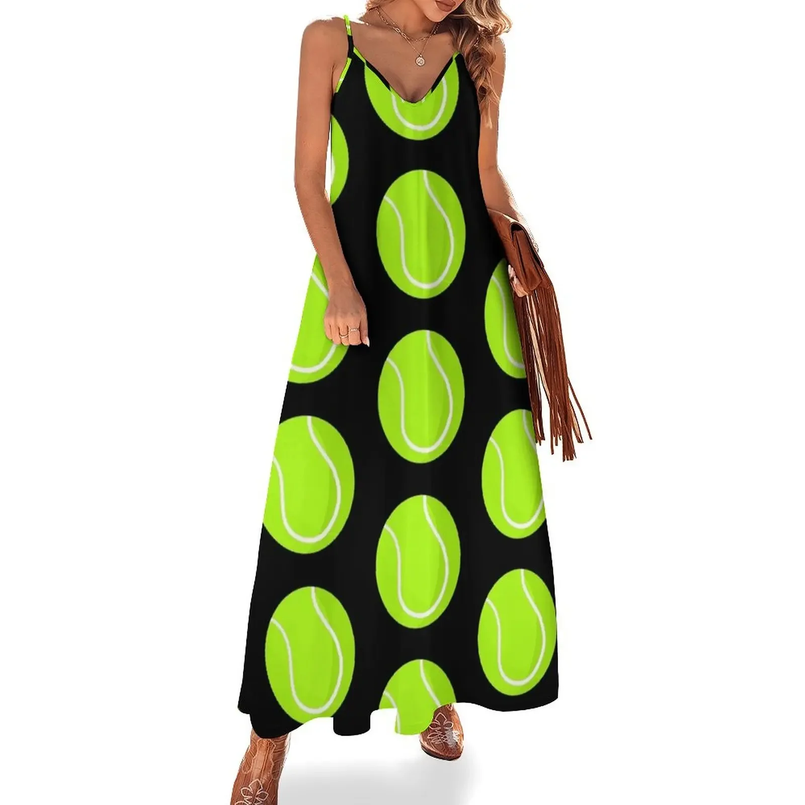 

tennis ball Sleeveless Dress dresses for womens 2025 Beachwear Dress