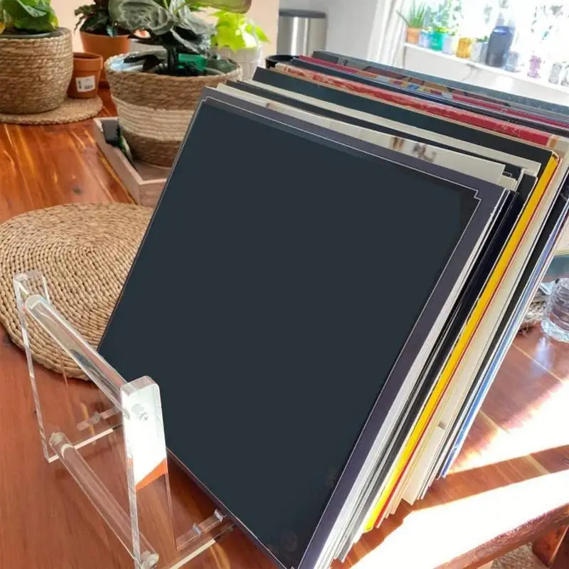 

Record Stand Acrylic File Holder Records Organizer Rack Holds Up To 30 LPs Record Display Holder For Book Files Albums