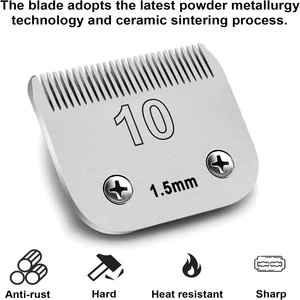 Lâminas de substituição para Pet Grooming, lâminas Clipper, compatível com Andis, KM-10 Series, Oster-A5, Wahl 8 principais vendas lâminas pet - №3