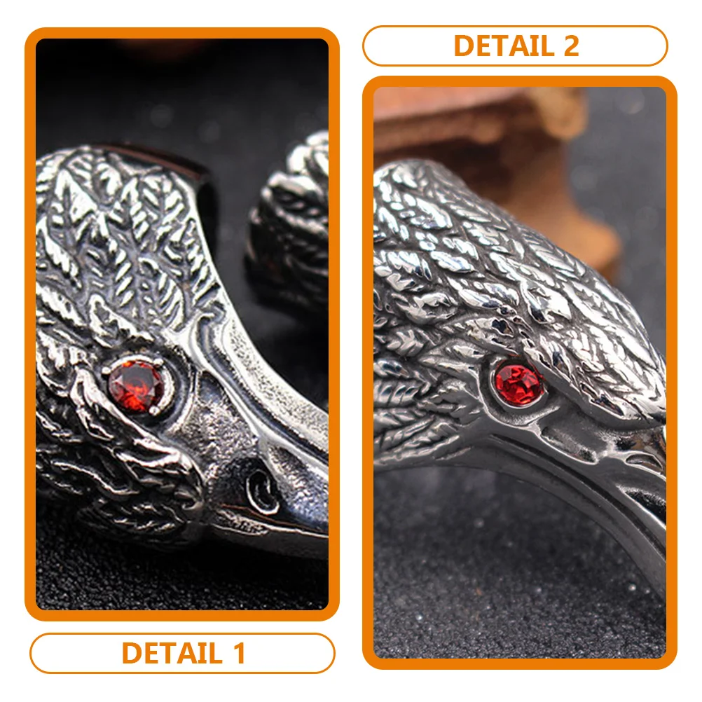 

Stainless Mens Ring Black Fashionable Retro Design Durable Comfortable Gift for Men Male Finger for Husband