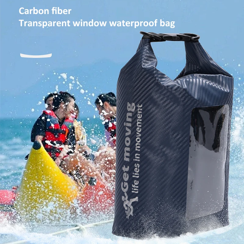 2L/5L Dry Bag Swimming Pack Touch Screen Waterproof Kayak Storage Bag Trekking Drifting Rafting Surfing Boating Sports Bag