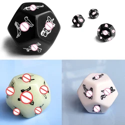 12 Sided 3Color Sex Dice Funny Adult Game Sexy Posture Noctilucent Dice Bar Ktv Entertainment Game Dices Erotic Toys For Couples