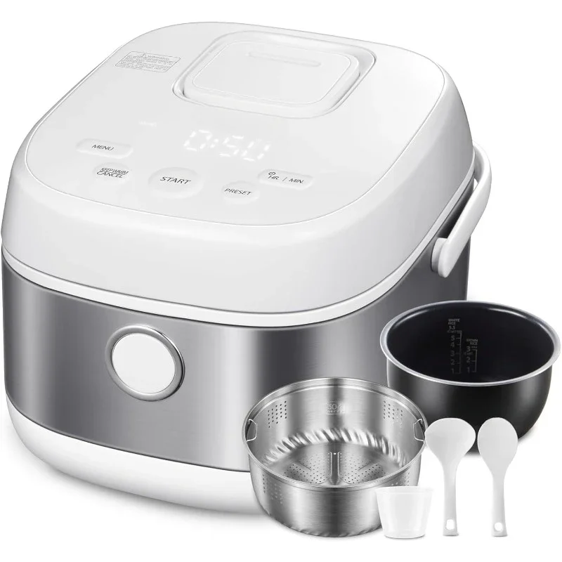 Popular. تسخين حثي لطباخ الأرز، جهاز طهي الأرز منخفض الكربوهيدرات، جهاز بخار رقمي منخفض السكر، 5.5 كوب غير مطبوخ