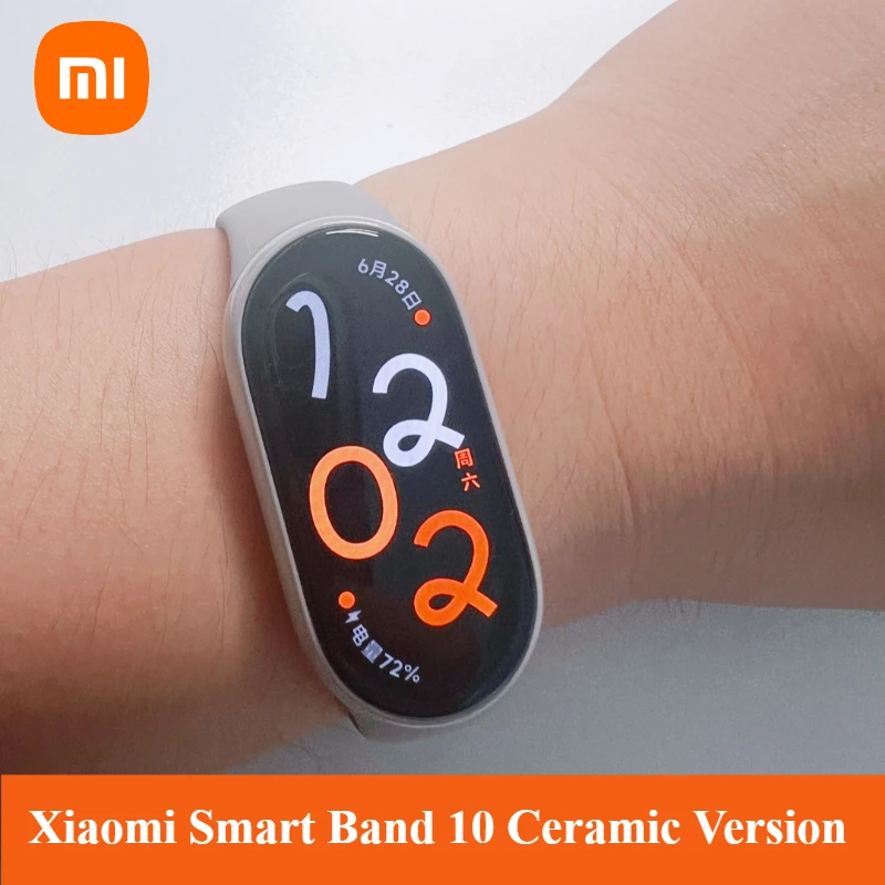 Xiaomi Smart Band 10 Ceramic Version 1.72" AMOLED Display 150+ Sports Modes Heart Rate Broadcast 5ATM Waterproof NFC CN Version
