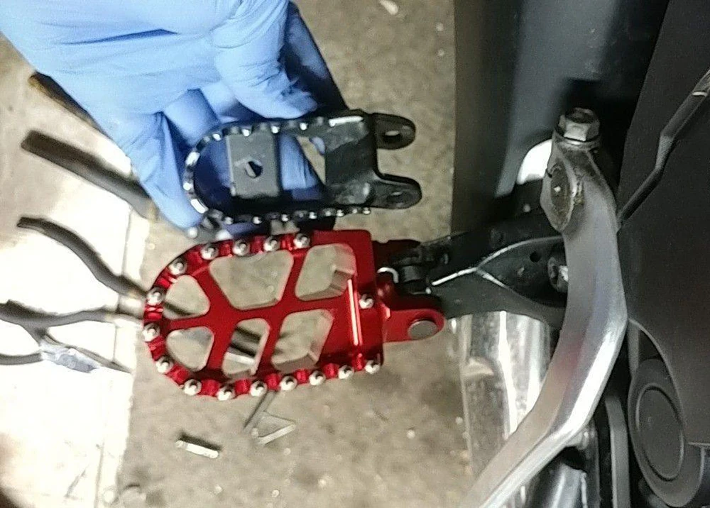 Für HONDA XR650L XR650R XR600R XR600 XR650 XR 650L 650 L R 650R 600R Motorradzubehör Fußrasten Fußpedale – Detail 8