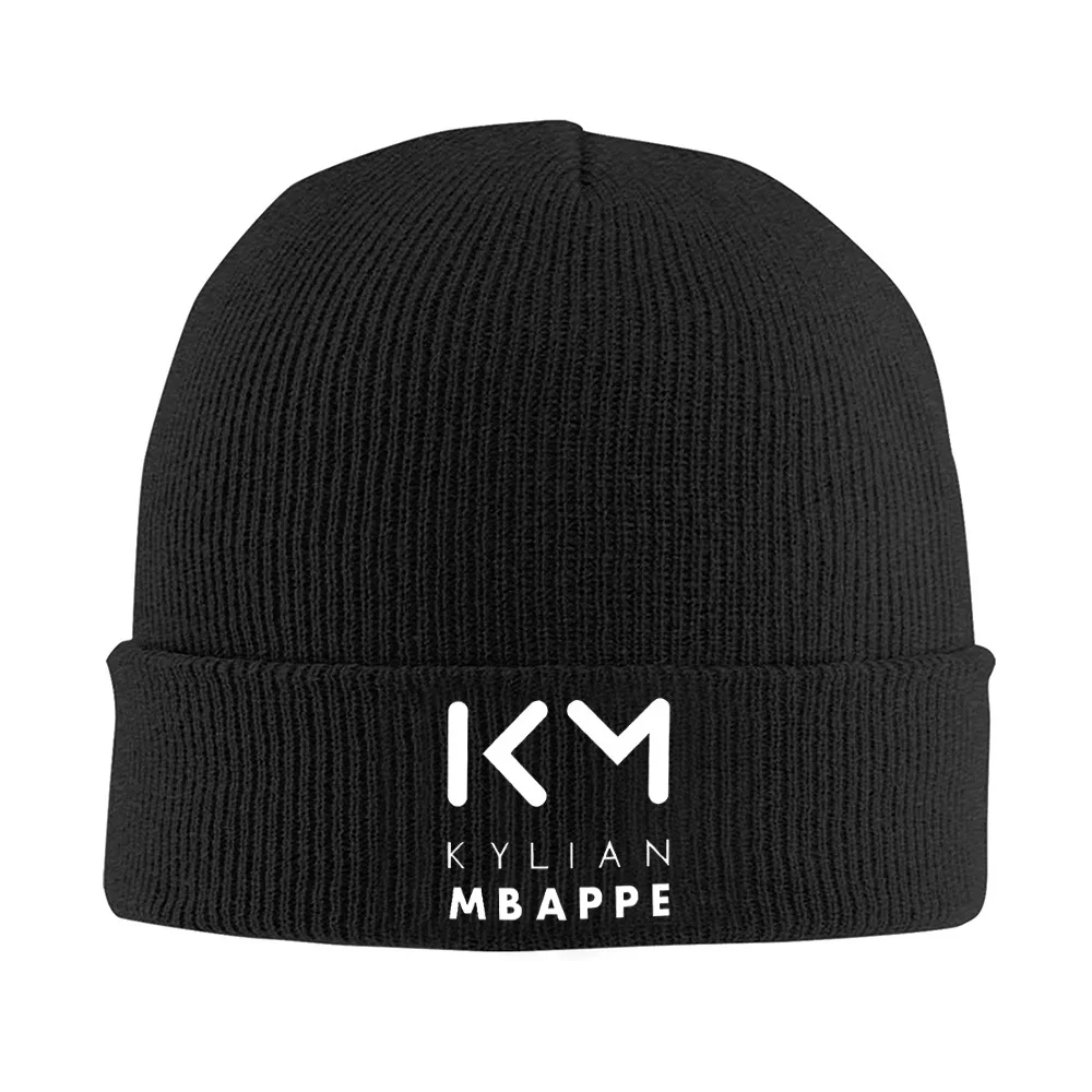 White stylized letters Kylian Mbappe Men Women Unisex Knitted Hat Beanie Pullover Cap Winter Thermal Warm Christmas Outdoor Cycl