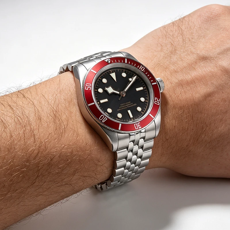 20mm 21mm 22mm Jubilee Watchband For TUDOR Black Bay Watch Stainless Steel Men Solid Curved end wristband Replace accessores
