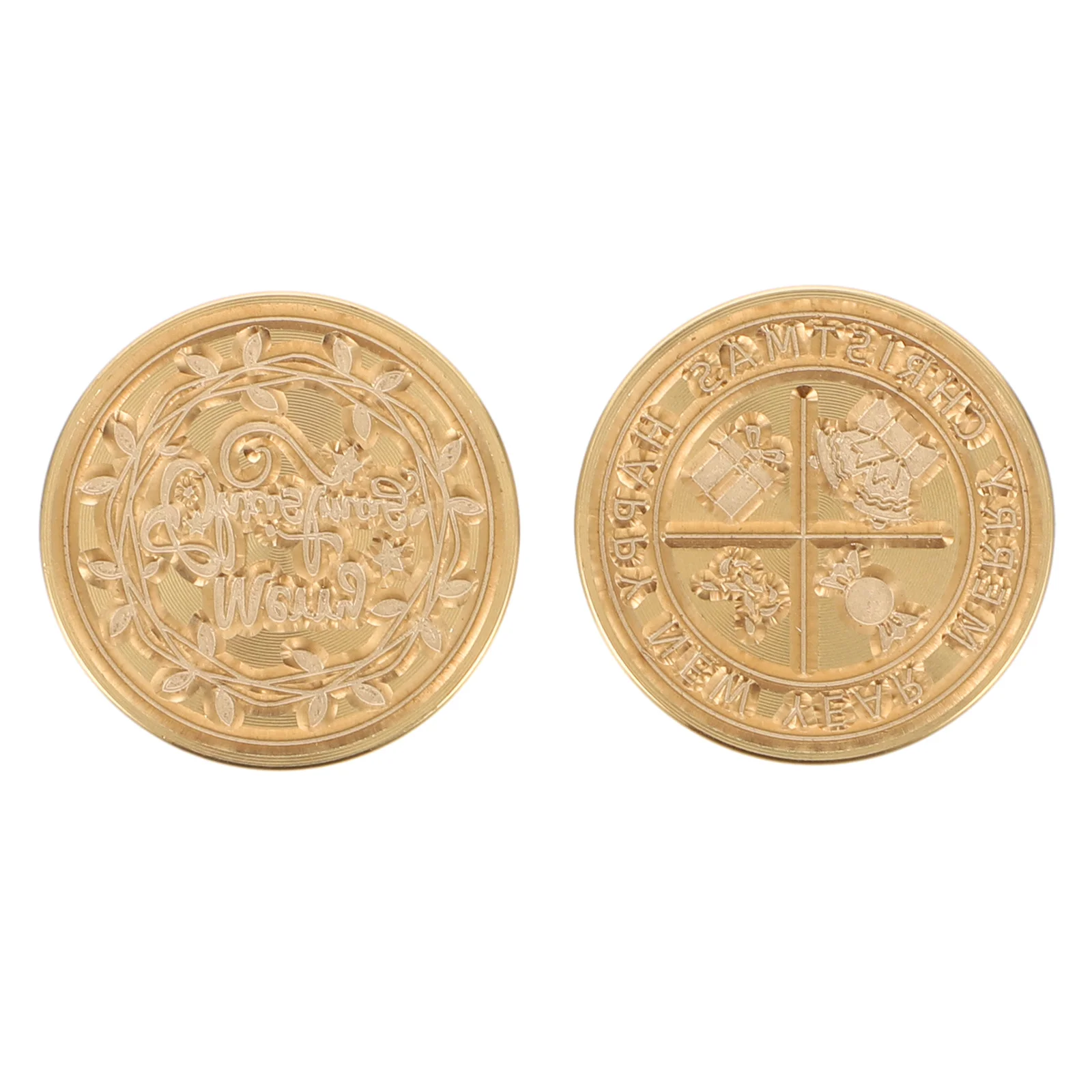 

2Pcs Wax Seal Stamp Christmas Style Fire Wax Sealer for Invitations Envelopes Sealing Crafts Beautiful Fashionable