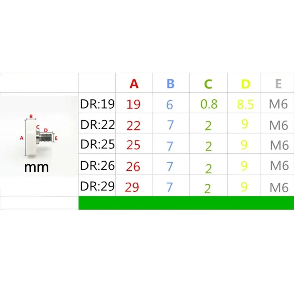 1 قطعة مع درج المسمار تحمل بكرة النايلون المعادن M6 خزانة موضوع خارجي تتحرك عجلة شقة انزلاق الباب الأسطوانة الأثاث #4