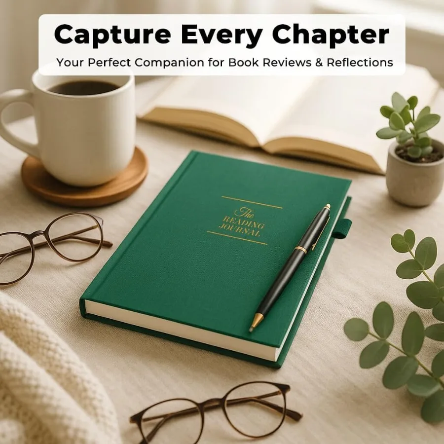 Элегантный Jourl для чтения 60-книго журнала с держателем для ручек и задним карманом Отслеживайте свой герой чтения Идеальный подарок для книги L